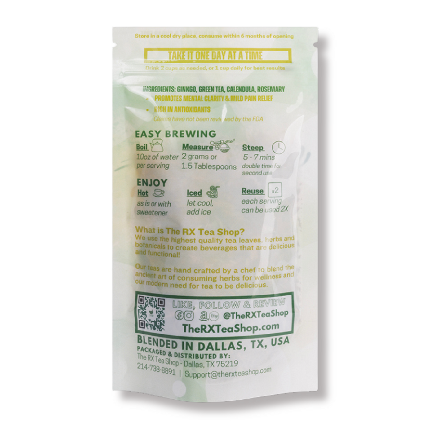* Yellow Hybrid - Tea for Muscle Recovery and Cognitive Aide