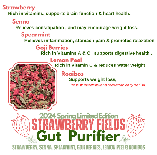 Gut Purifier Tea "Strawberry Fields" - Limited Edition Spring 2024