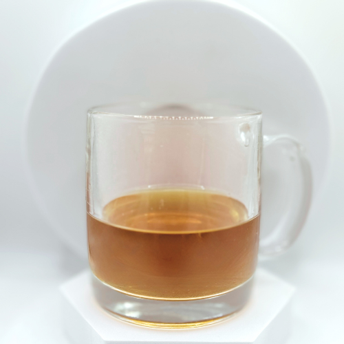 Image of Ghost mint tea in clear mug on a white background