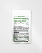 A single white stand-up pouch package for Green Tea and spearmint from The RX Tea Shop, photographed against a clean white background with a soft shadow.
