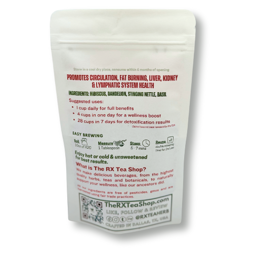 Image of the back of a bag of sour pacific tea